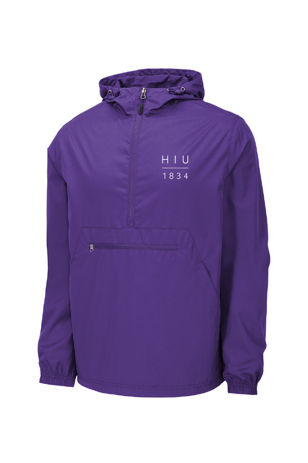 Purple HIU 1834 Packable Anorak Jacket